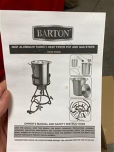 Barton 30qt Turkey Deep Fryer Pot Boiling Seafood Cajun Lid